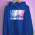 Bigender Pride Grunge Exclamation Points Hoodie - Royal Blue